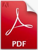 icône fichier PDF, dossier fond rouge avec texte et dessin en blanc.
