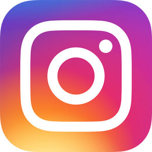 Logo Instagram en couleur rose bleu et orange